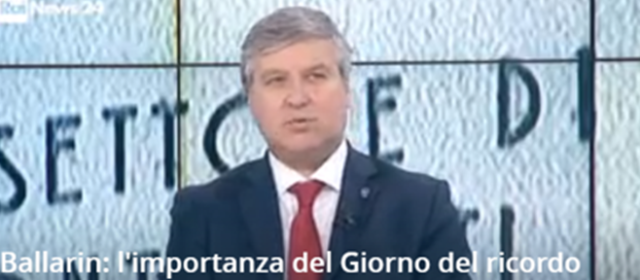 Il Dott. Antonio Ballarin intervistato da RaiNews sul “Giorno del Ricordo”