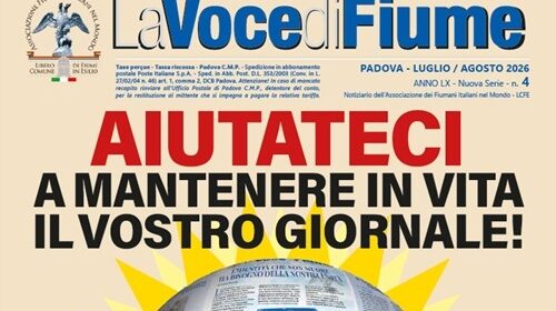 La Voce di Fiume. Numero di Luglio/Agosto 2026.