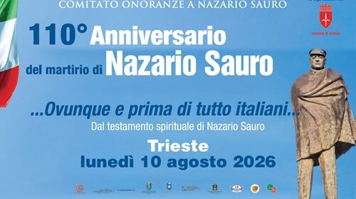 A 110 anni dal suo sacrificio, Nazario Sauro viene ricordato a Trieste.